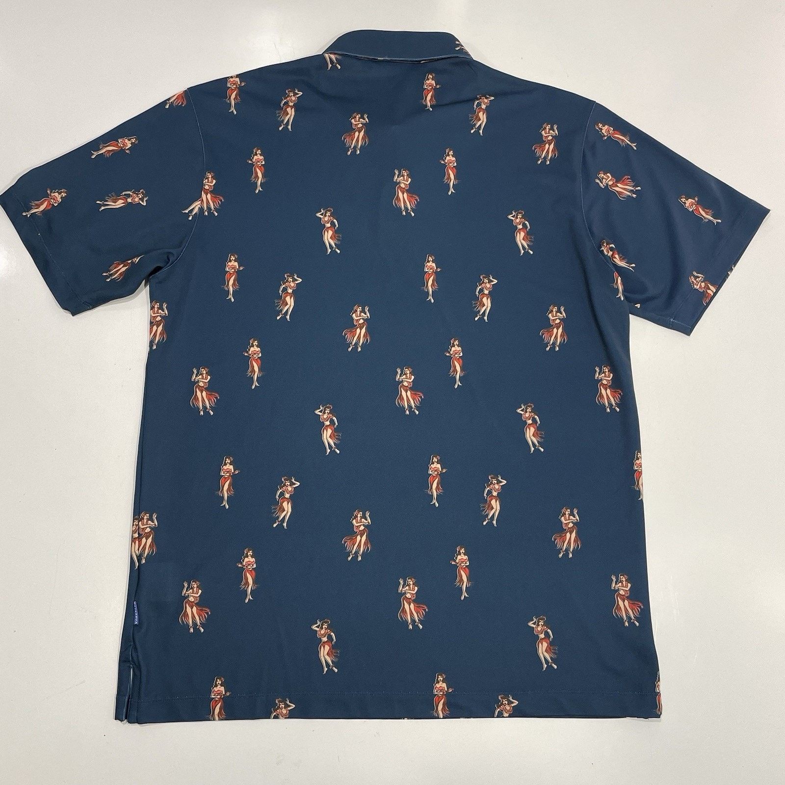 TravisMathew Devereux Hula Girl Mens Polo L Blue Baylands Golf Links Size US L / EU 52-54 / 3 - 7 Thumbnail