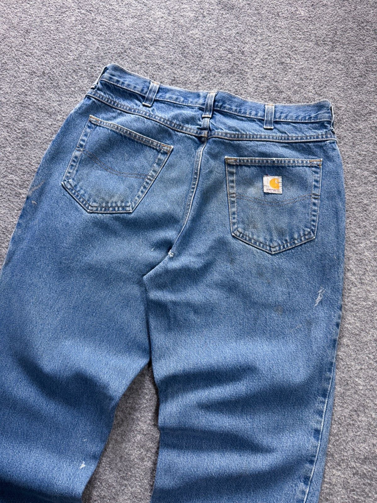 Carhartt Carhartt Faded Distressed Repaired Denim Workwear 34x32 VTG Size US 34 / EU 50 - 8 Thumbnail