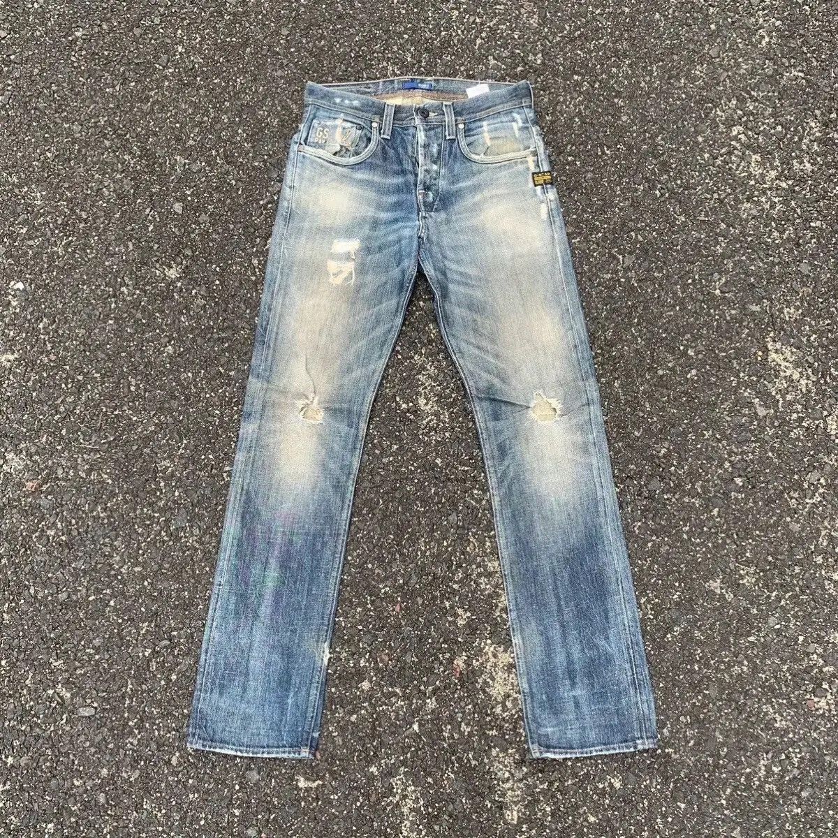 G-Star STEALS💥G-Star Raw Denim 30x33 Jeans Ripped Pants Made Italy Size US 30 / EU 46 - 1 Thumbnail