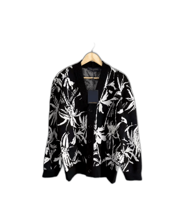 Louis Vuitton Louis Vuitton Black and White Knitted Cardigan-yf Size US XL / EU 56 / 4 - 1 Thumbnail