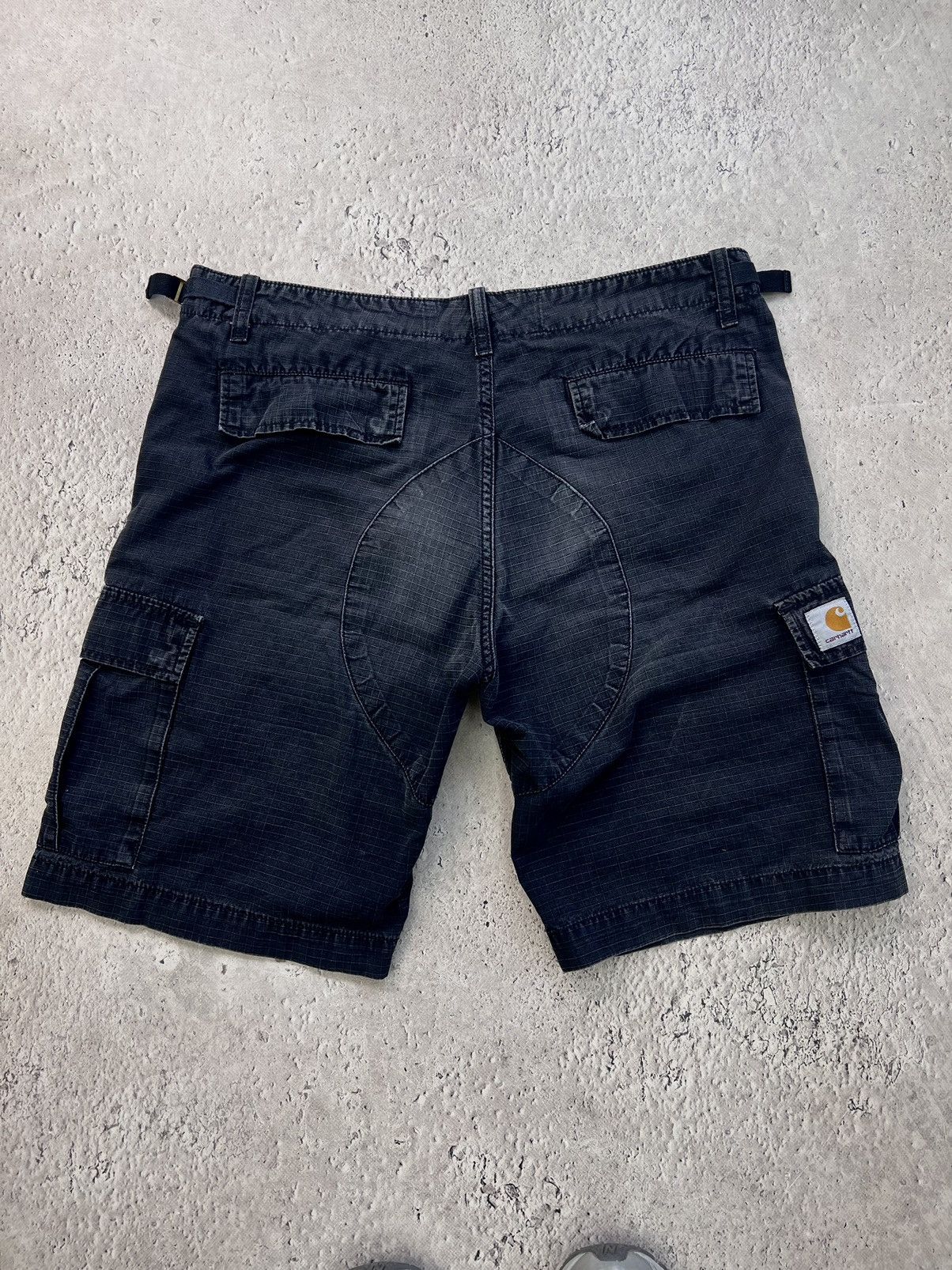 Carhartt Y2K washed cargo regular Carhartt black wash pants shorts Size US 33 - 6 Thumbnail