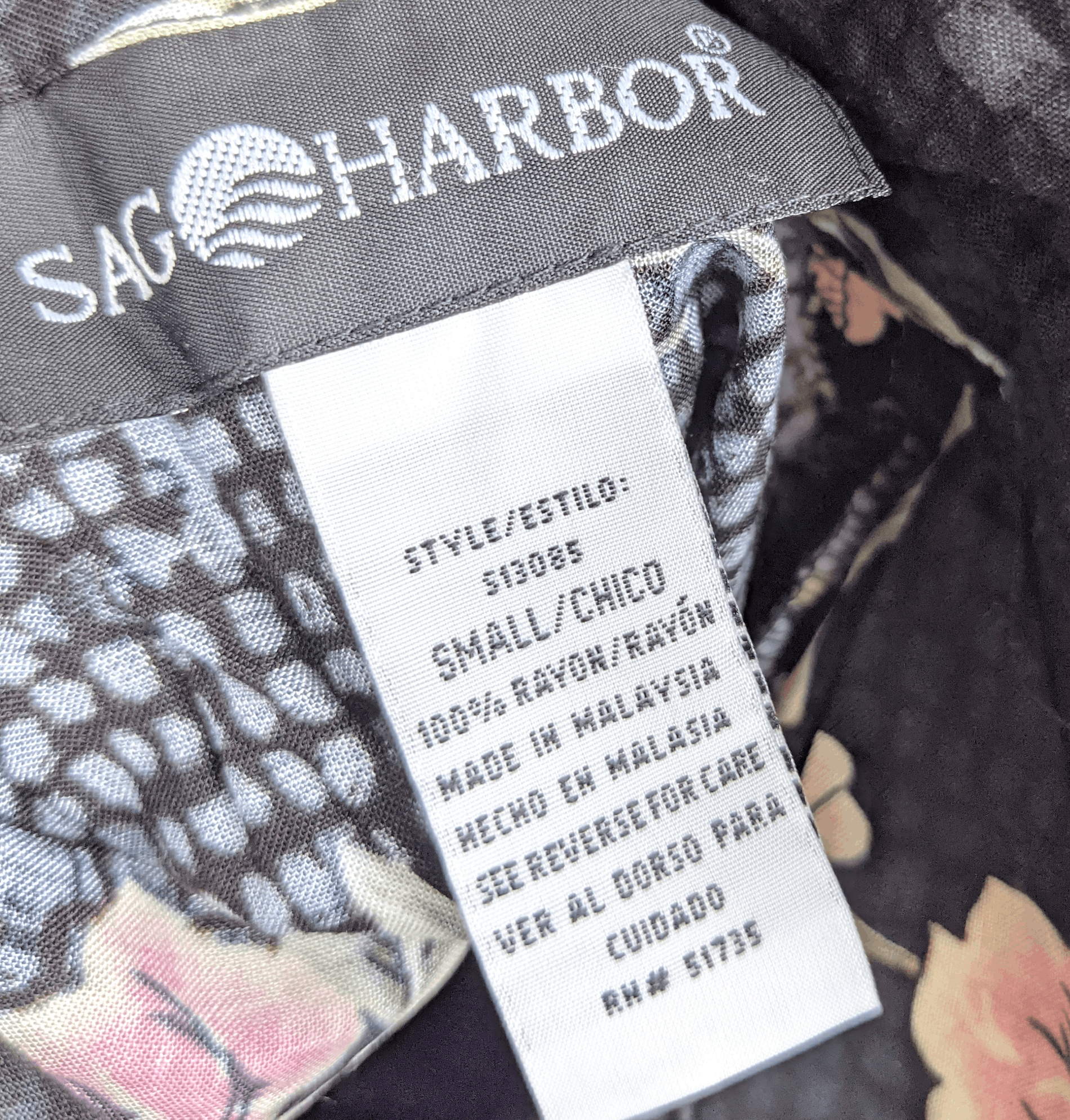 Vintage 1990's Deadstock Sag Harbor Floral Blouse Size S / US 4 / IT 40 - 7 Thumbnail