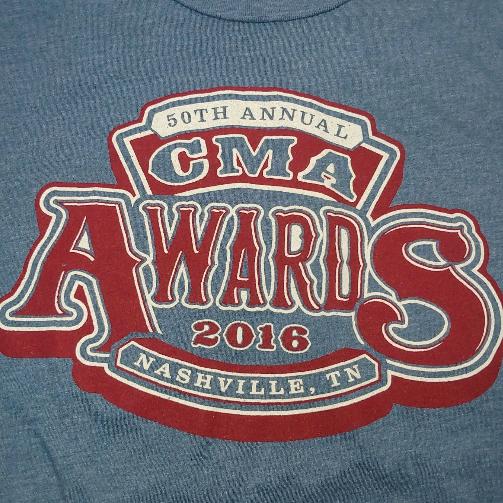 Vintage VINTAGE CMA Awards T Shirt Large 2016 50th Annual Blue Nashville TN Country Music EUC Size US L / EU 52-54 / 3 - 2 Thumbnail