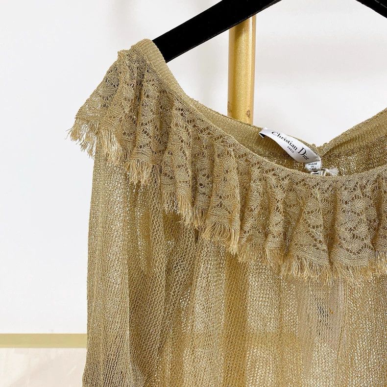 Dior Dior Golden mesh long sleeves Size XS / US 0-2 / IT 36-38 - 3 Thumbnail