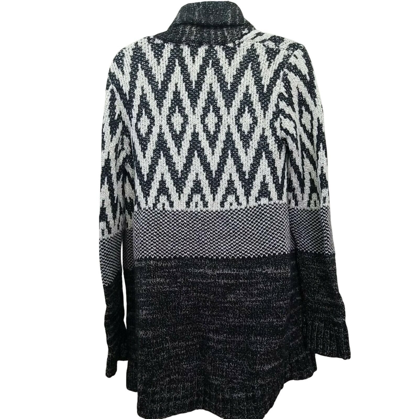 Lucky Brand Lucky Brand M STARGAZER Open Cardigan Knit Ikat Marled Herri Size M / US 6-8 / IT 42-44 - 4 Thumbnail