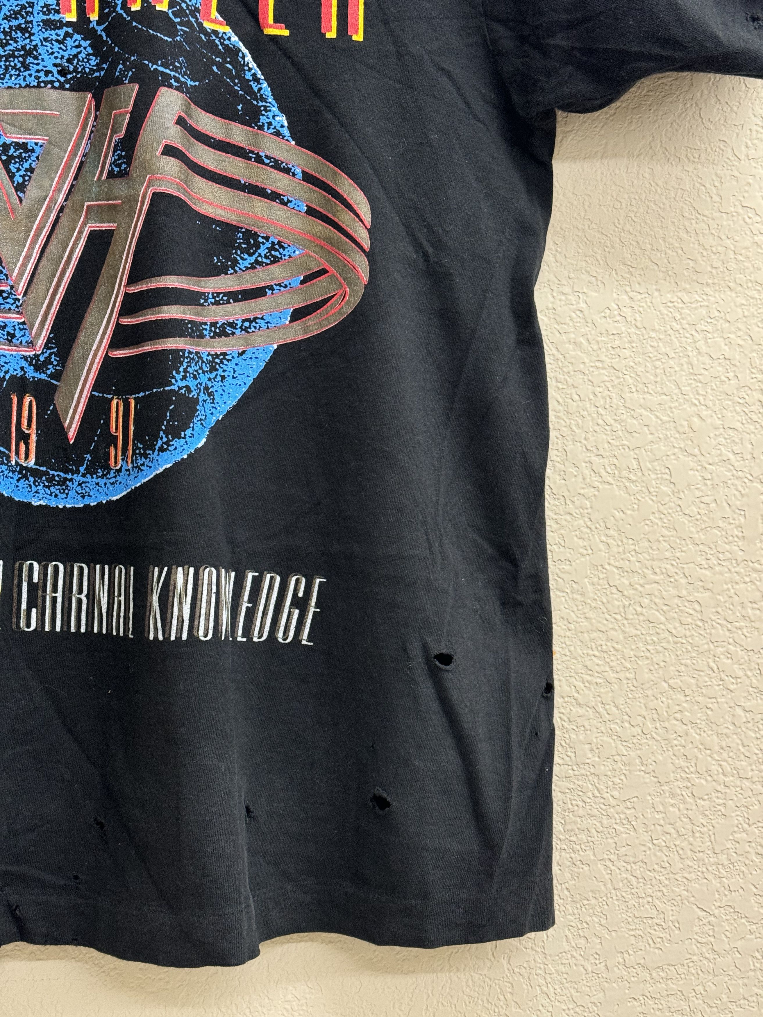 Vintage Vintage 1991 Van Halen Tee Distressed Size US XL / EU 56 / 4 - 3 Thumbnail