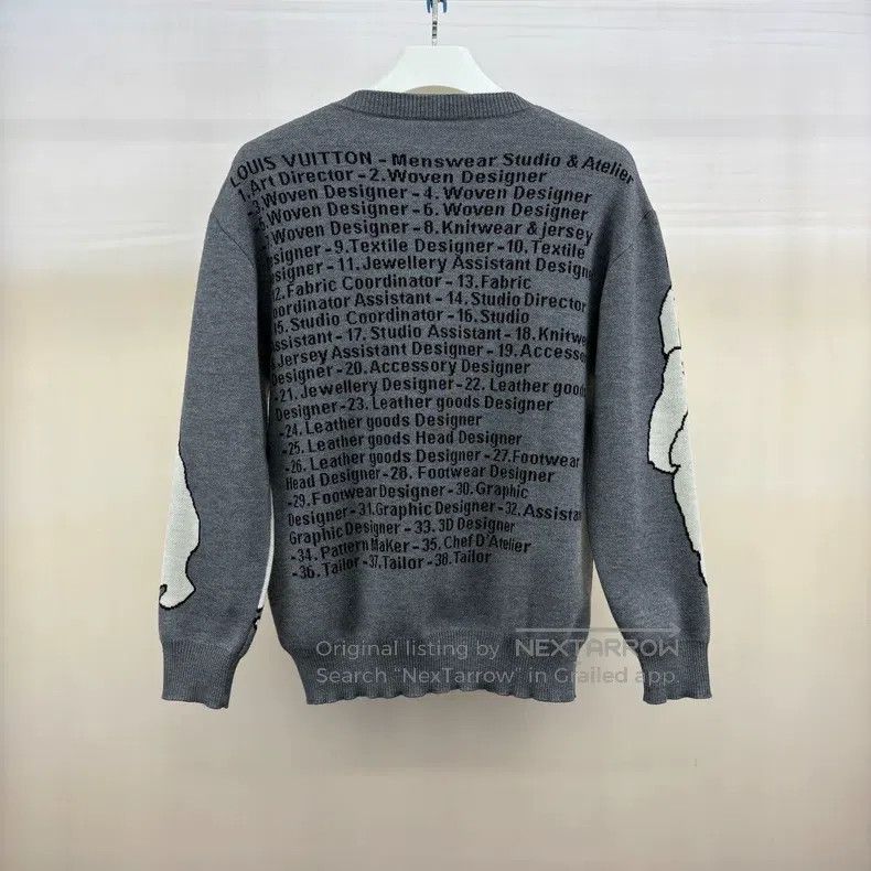 Louis Vuitton Louis Vuitton Portrait logo knitted sweatshirt Size US M / EU 48-50 / 2 - 2 Thumbnail
