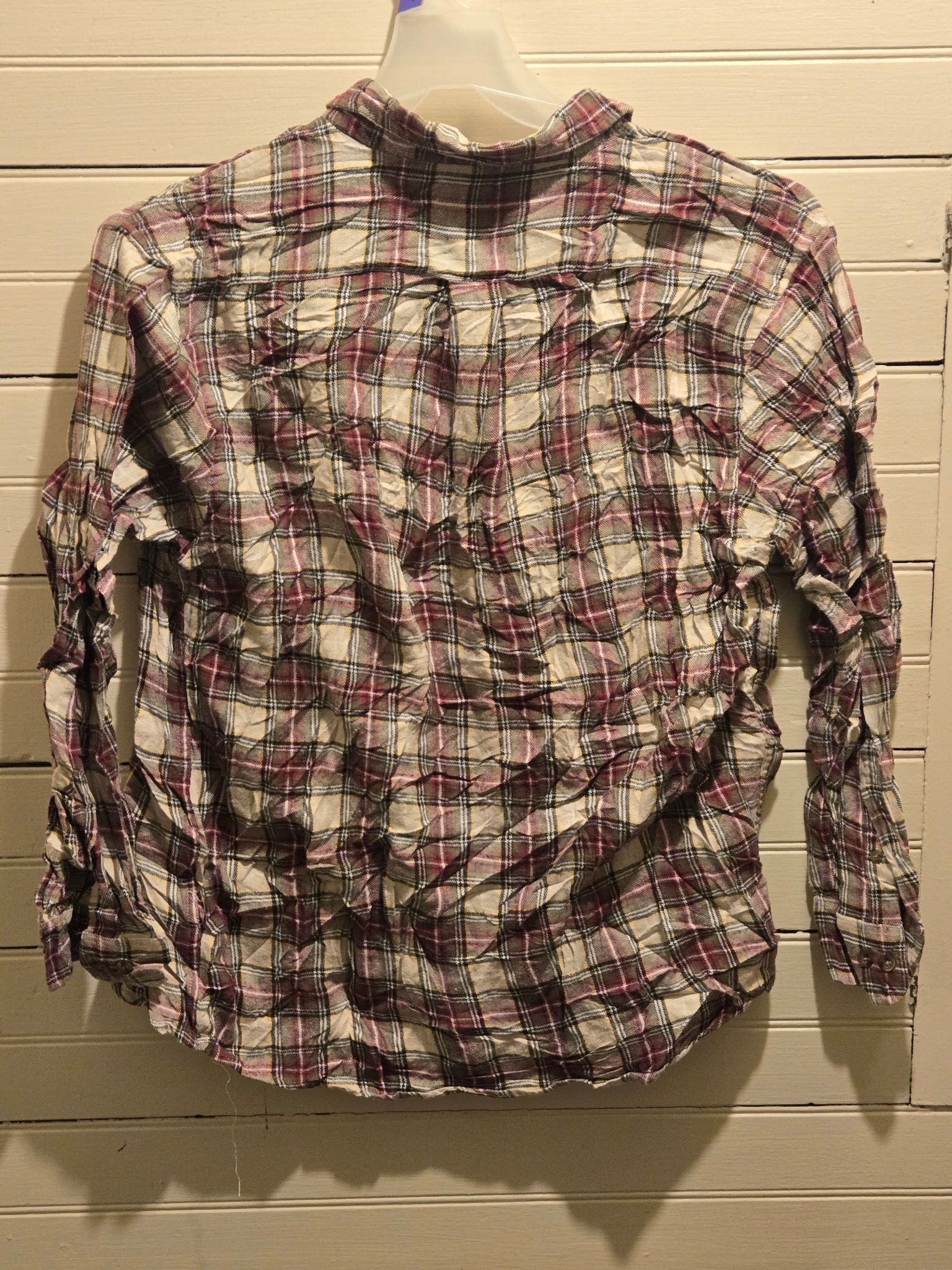 Basic Editions Basic Editions Shirt Women's M Plaid Button Up Long Sleeve Size M / US 6-8 / IT 42-44 - 3 Thumbnail