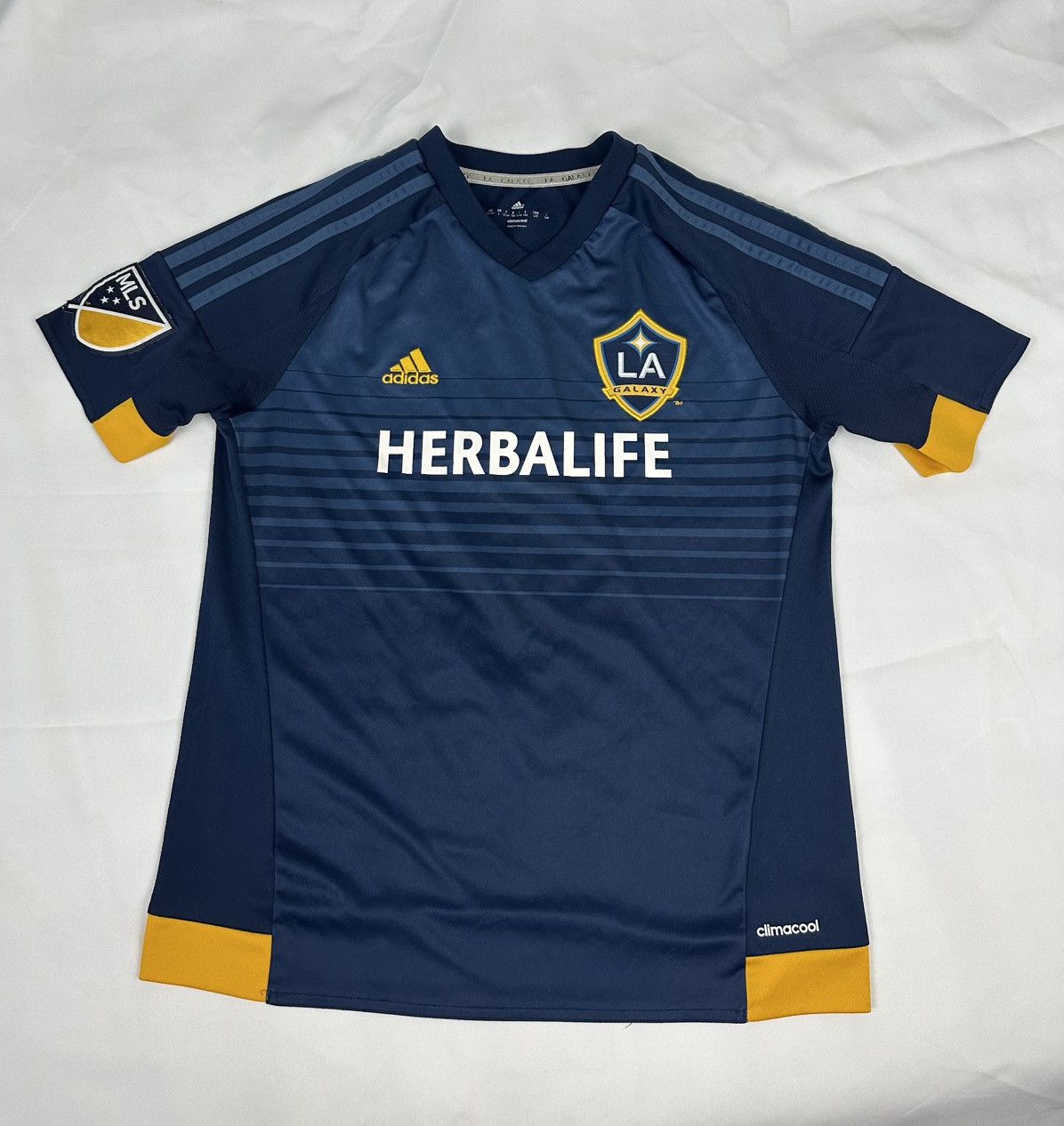 Adidas Adidas LOS ANGELES GALAXY AWAY FOOTBALL 2014 JERSEY 164cm+ Size US XS / EU 42 / 0 - 1 Thumbnail