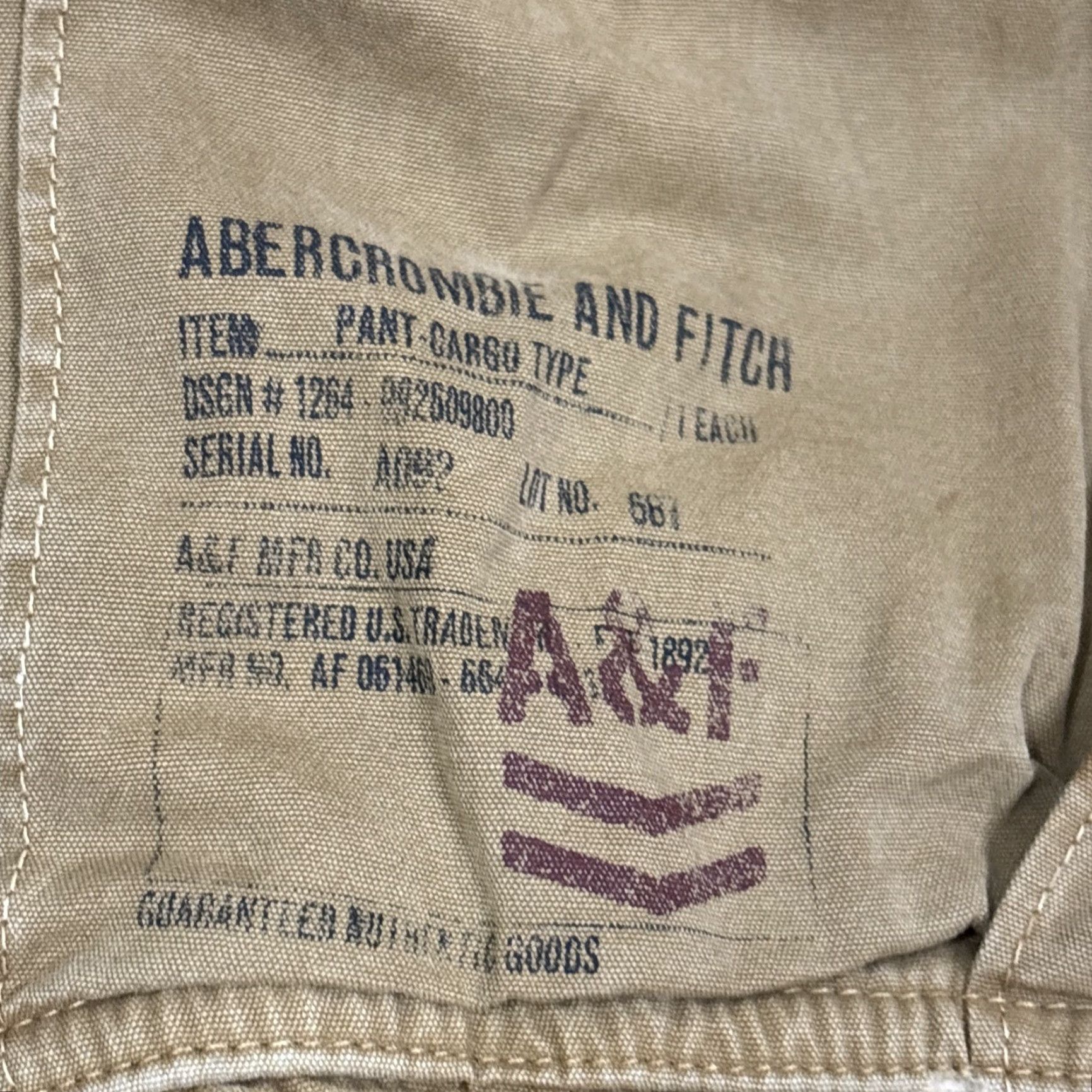 Abercrombie & Fitch VINTAGE Abercrombie & Fitch Cargo Pants Mens XL Baggy Beige VTG Y2K Paratrooper Military Cargo Straight Loose Size US 36 / EU 52 - 5 Thumbnail