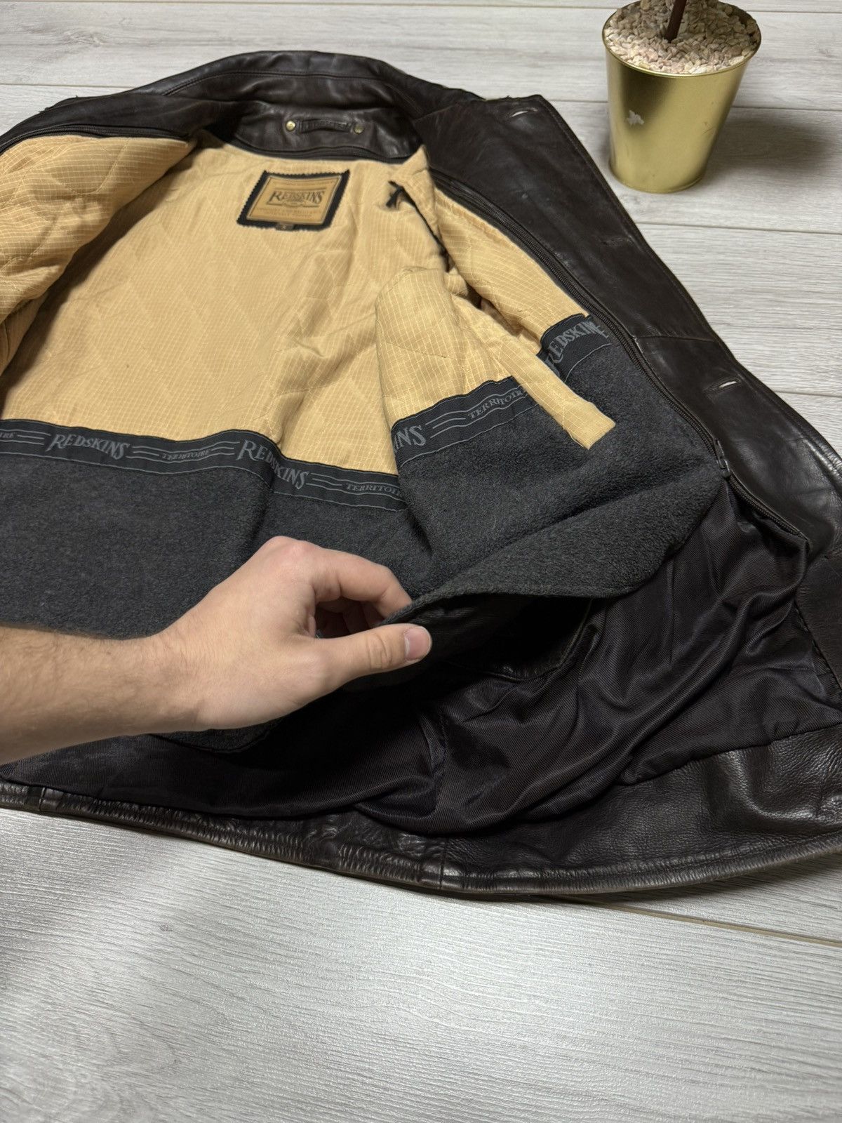 Other Redskins leather buttons up leather jacket coat insulated Size US S / EU 44-46 / 1 - 9 Thumbnail