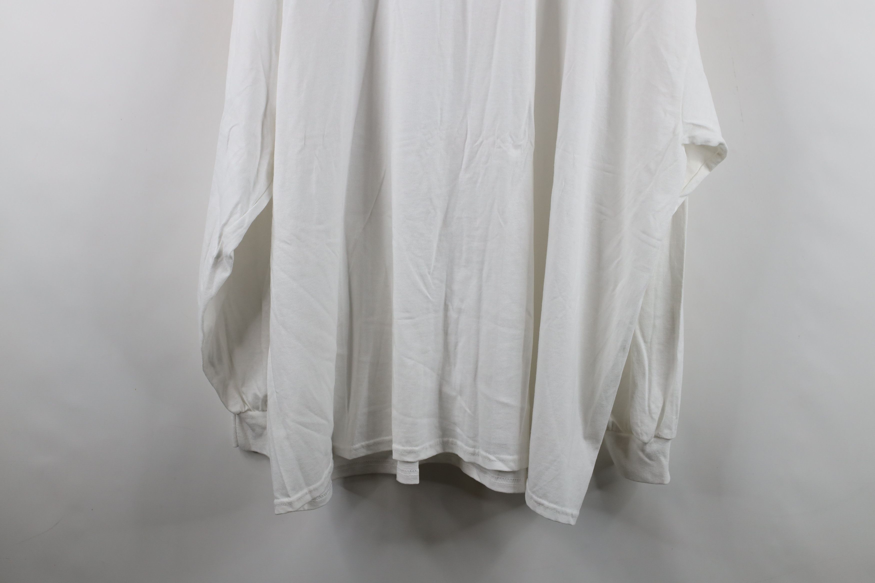 Vintage Vintage 90s Y2K Streetwear Cotton Long Sleeve T-Shirt White Size US XXL / EU 58 / 5 - 10 Thumbnail