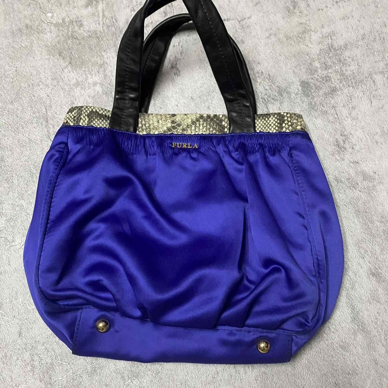 Other Blue and silver satin and snakeskin print bag #festivalvibes Size ONE SIZE - 2 Thumbnail