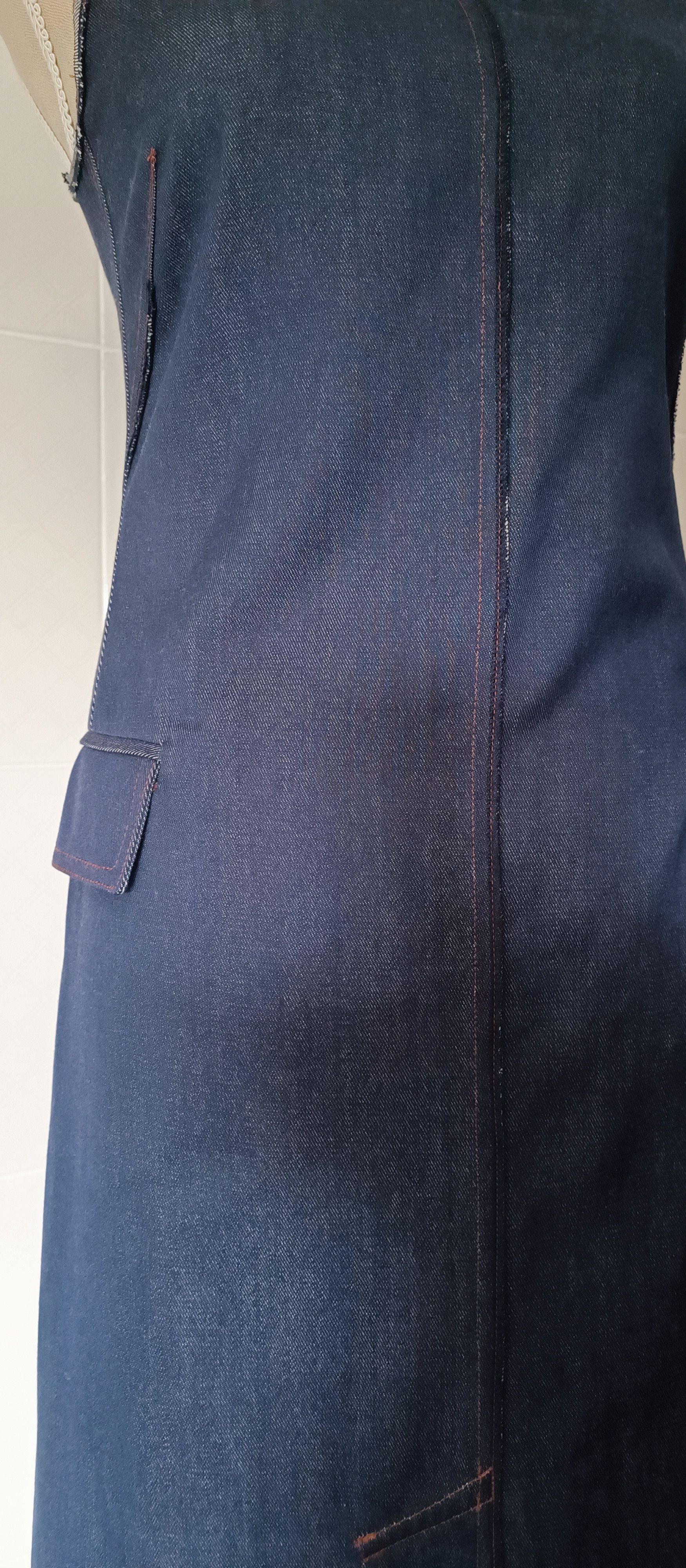 Jean Paul Gaultier FW1992/93- Gaultier Jeans - Long dress with fringes Size S / US 4 / IT 40 - 6 Thumbnail
