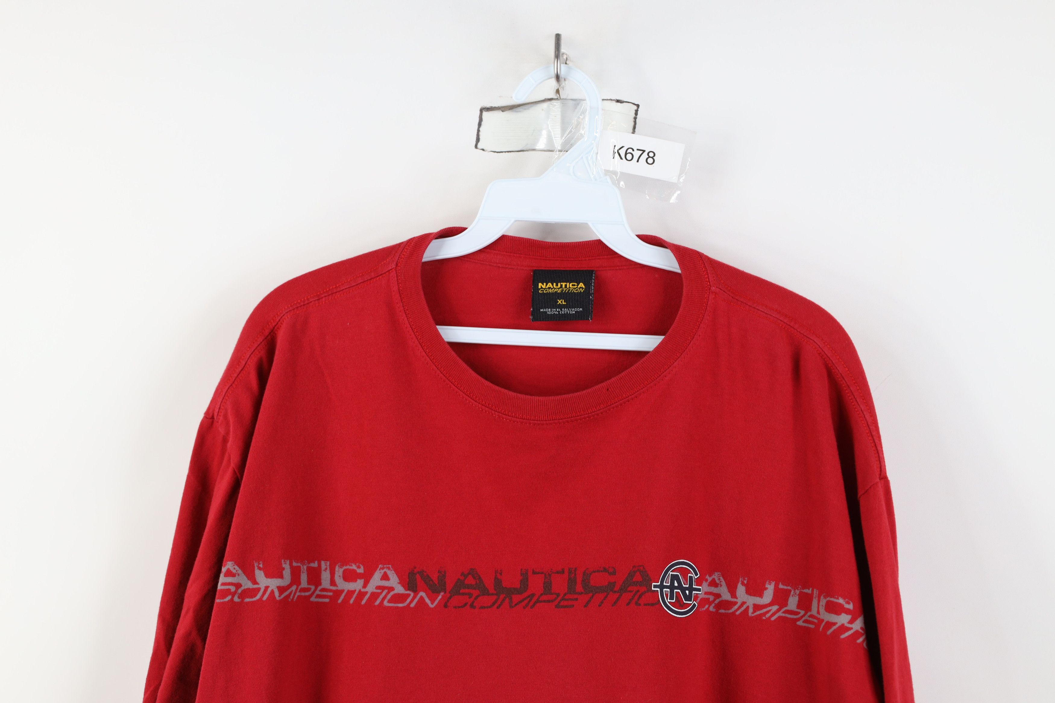 Nautica Vintage 90s Nautica Competition Long Sleeve T-Shirt Red Size US XL / EU 56 / 4 - 2 Thumbnail