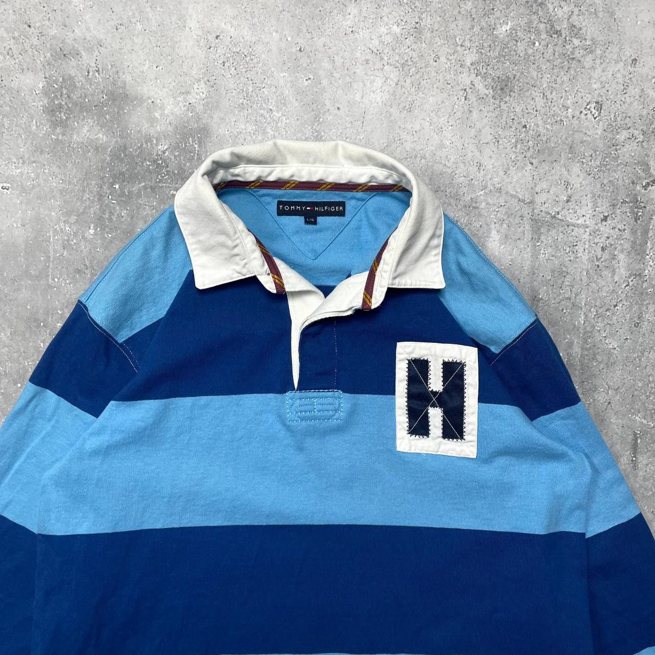 Tommy Hilfiger Vintage Tommy Hilfiger Rugby Striped LS Y2K Polo Shirt L Size US L / EU 52-54 / 3 - 2 Thumbnail
