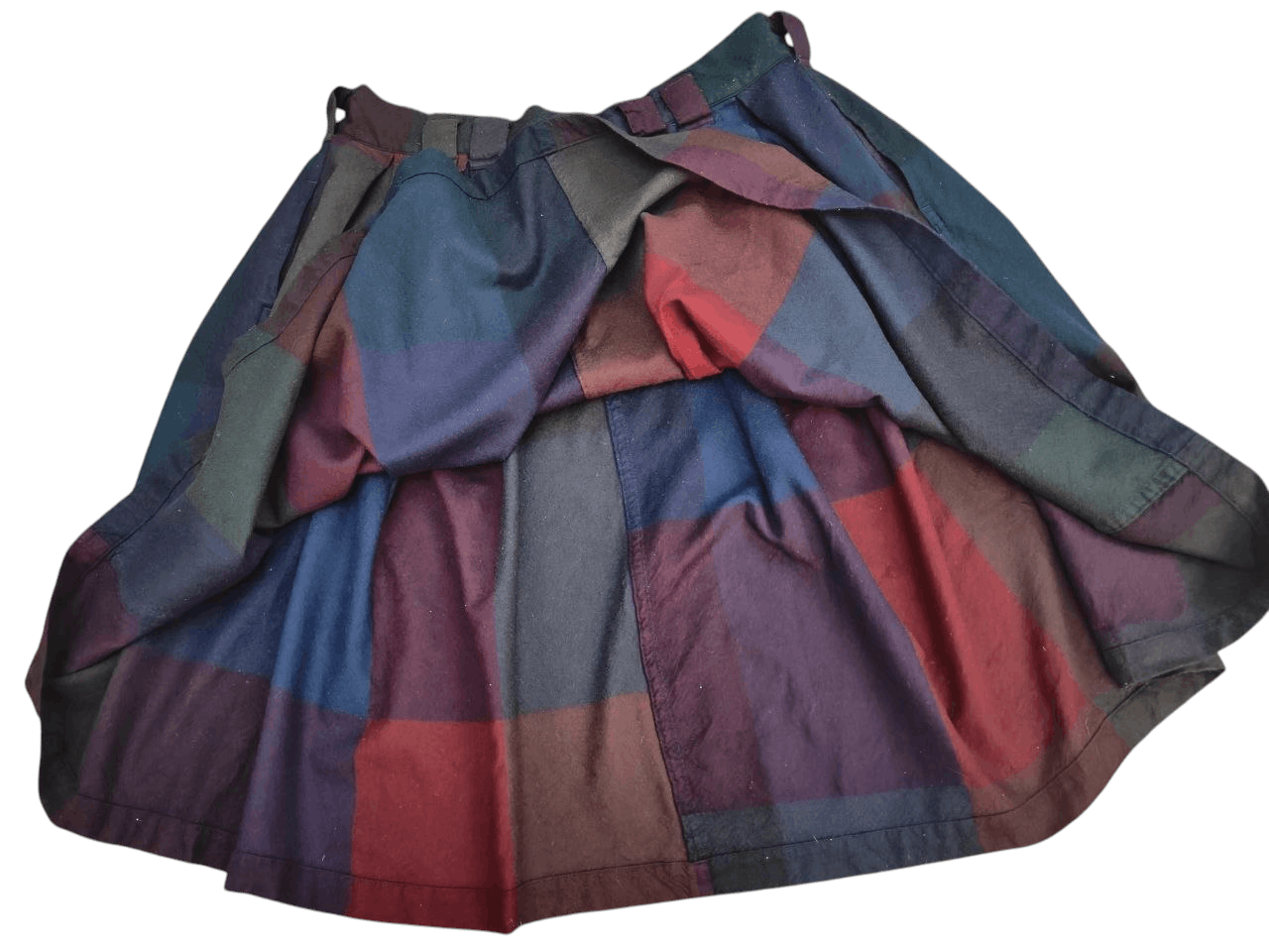 Yohji Yamamoto Y's Checkered Wool Skirt Size 39" - 3 Thumbnail