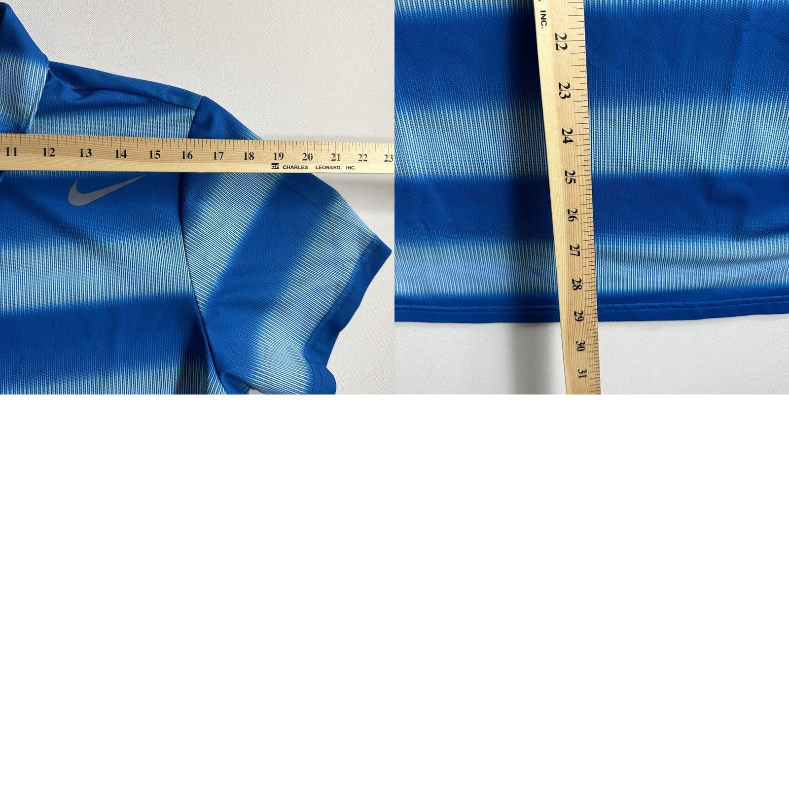 Nike Nike Polo Shirt Golf Stretch Dri Fit Button Mens Size Medium Blue Striped Active Size US L / EU 52-54 / 3 - 8 Thumbnail