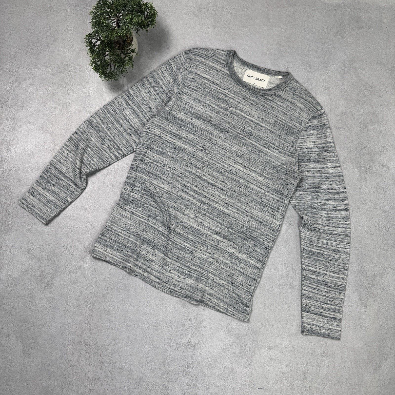 Our Legacy Our Legacy AW14 Blue Grey Melange Stone Luxury Sweatshirt Size US L / EU 52-54 / 3 - 1 Thumbnail