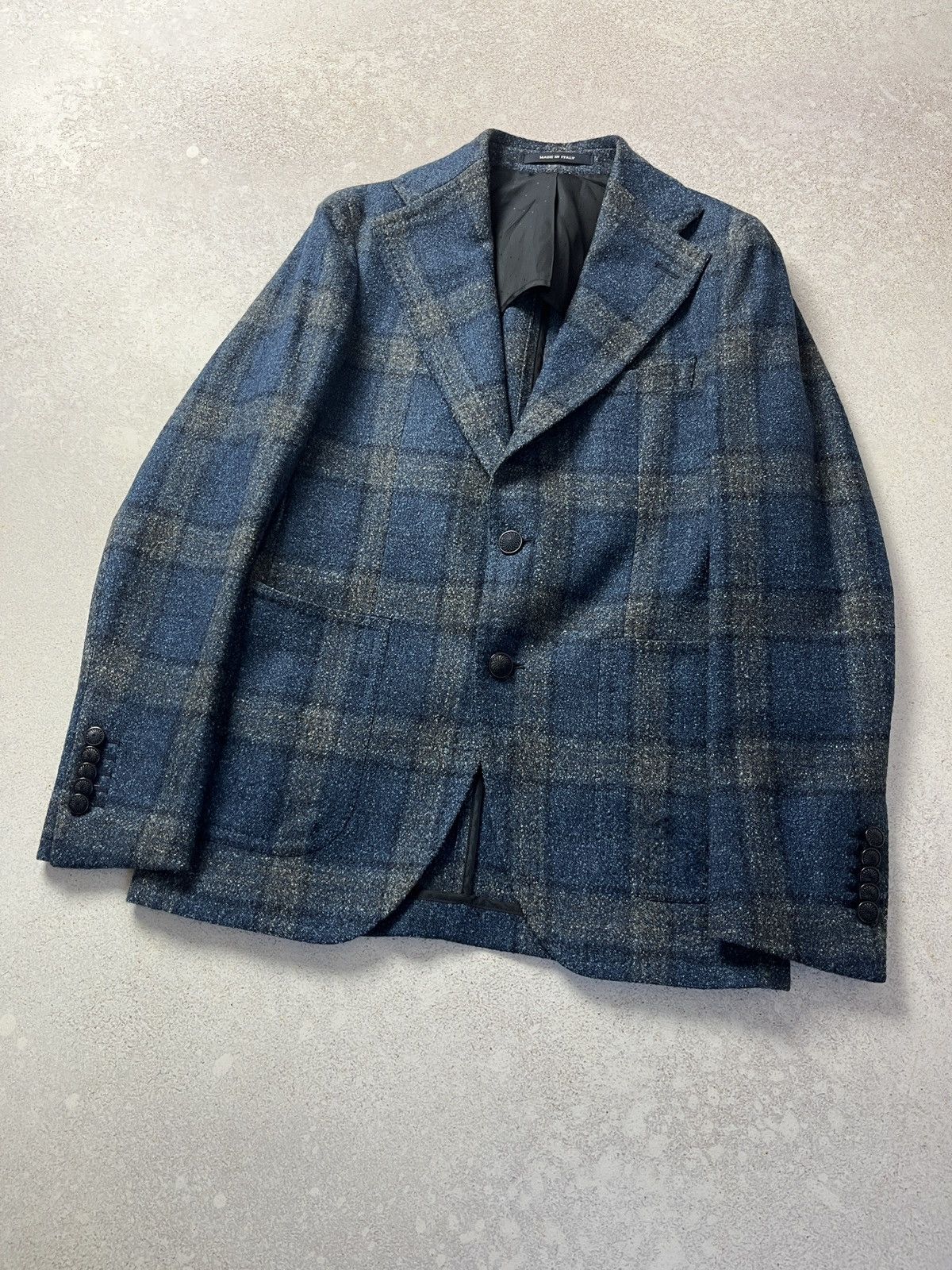 Tagliatore DDP Vintage Tagliatore Blue Tweed Wool Blazer Size 34R - 3 Thumbnail