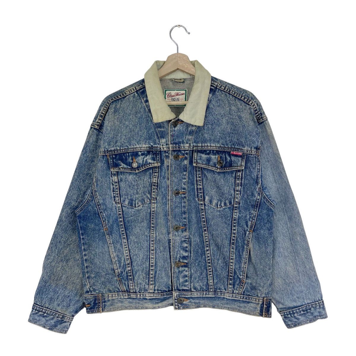 Vintage Classic western Denim Trucker Jacket Size US M / EU 48-50 / 2 - 1 Thumbnail