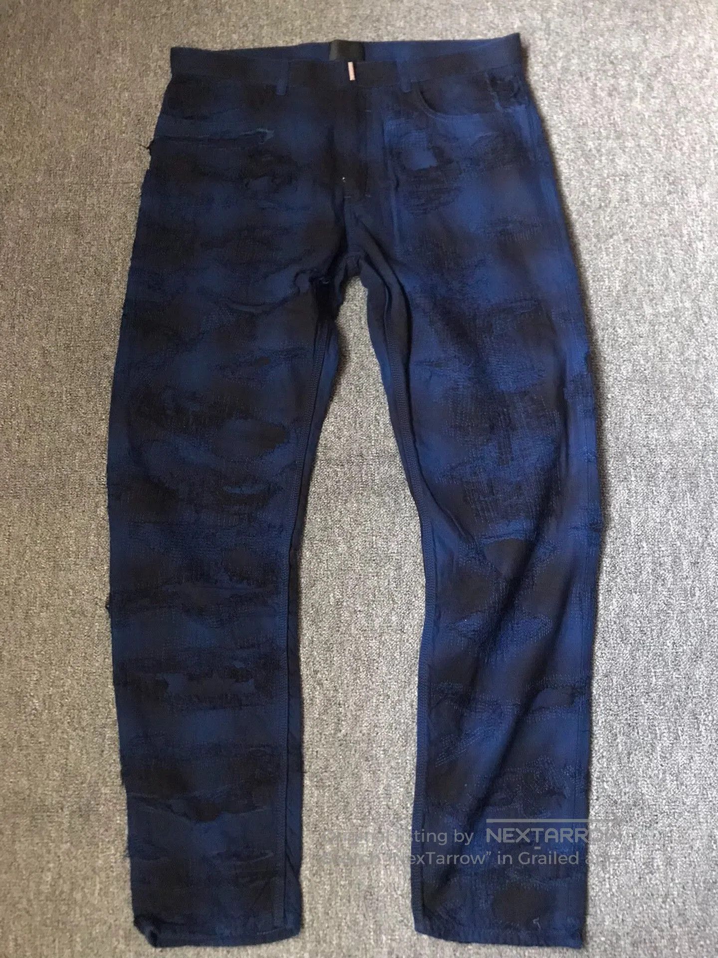 Givenchy Givenchy Blue Plaid Distressed Casual Pants. Size US 36 / EU 52 - 1 Thumbnail
