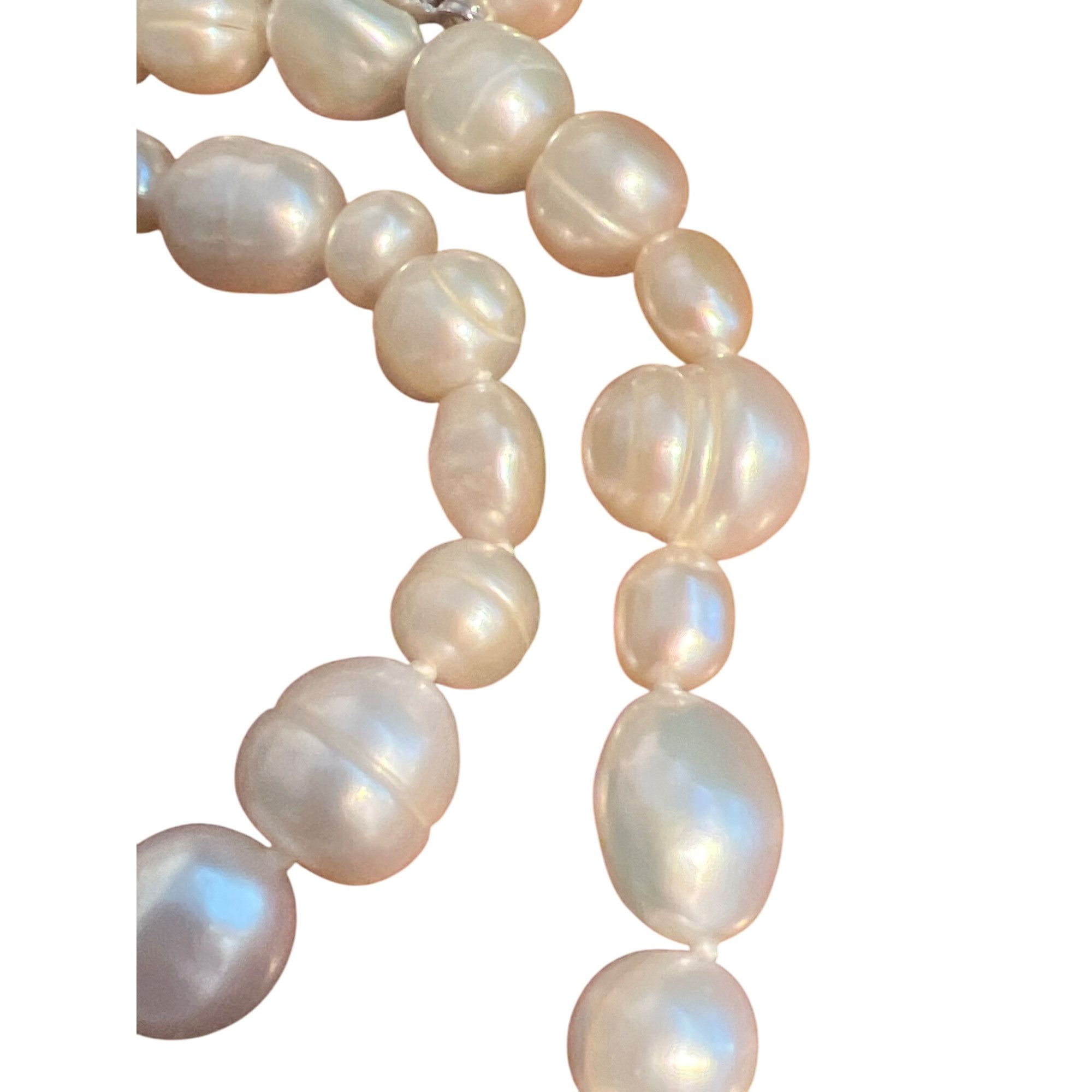 Other Vintage Honora Long Genuine Pearl Necklace Sterling Silver D Size ONE SIZE - 3 Thumbnail