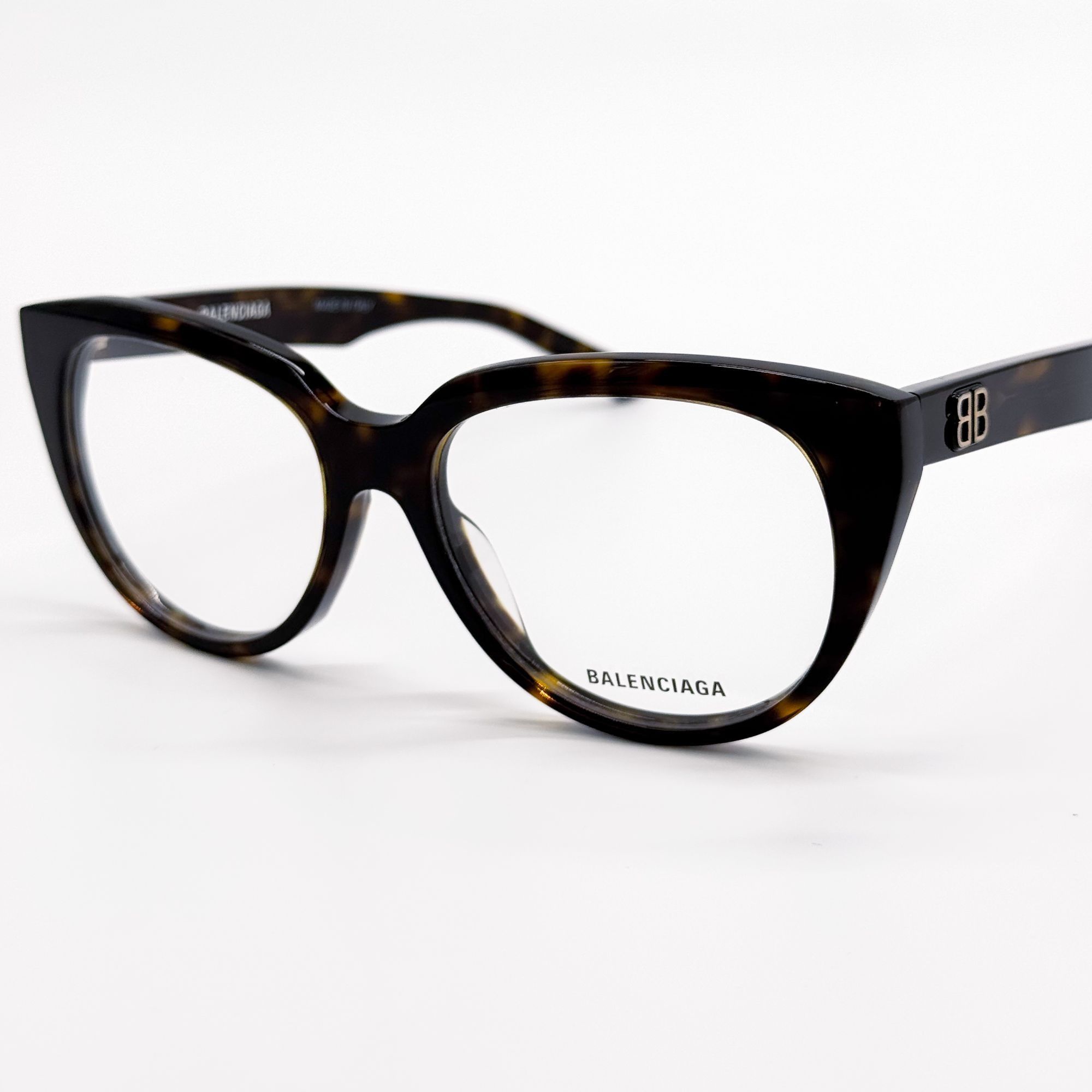 Balenciaga NEW BALENCIAGA EYEGLASSES BB0131O 005 ROUND OVAL DARK HAVANA Size ONE SIZE - 2 Thumbnail