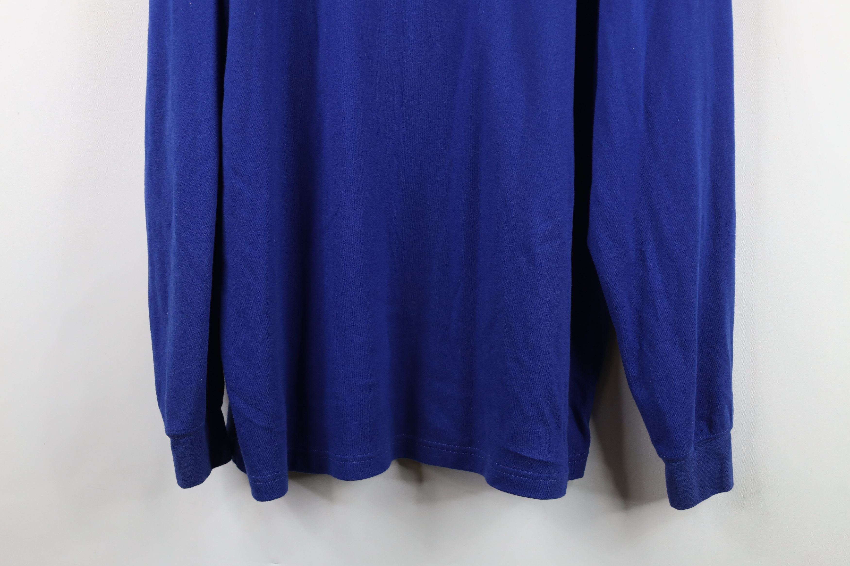 Lands' End Vintage 90s Lands End Mock Neck Long Sleeve T-Shirt Blue Size US XL / EU 56 / 4 - 3 Thumbnail
