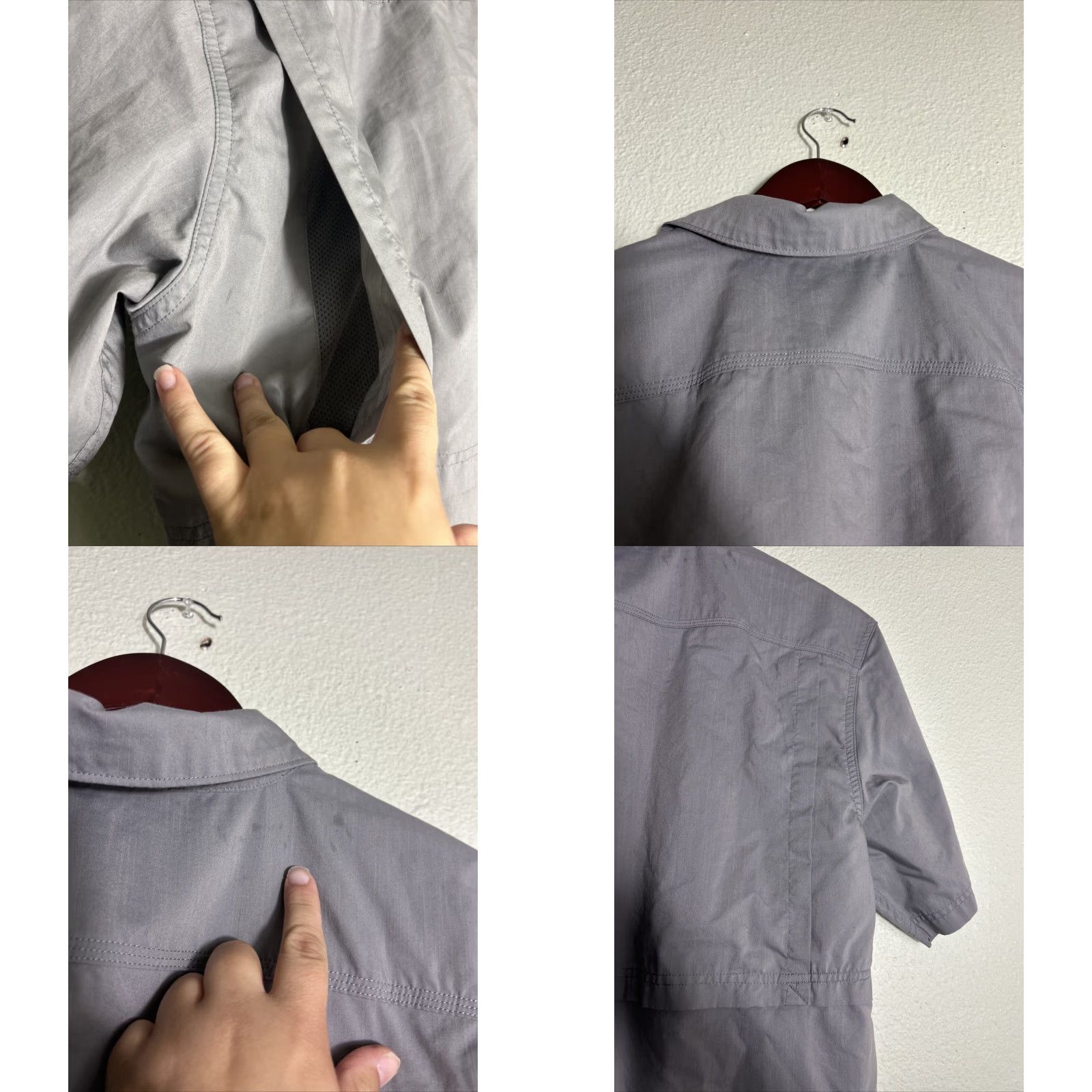 Carhartt Carhartt Force Shirt Mens Large Relaxed Short Sleeve Gray Embroidered Button-Up Collar Workwear Pocket Zip Vented Pockets Outdoor 102417 066 Size US L / EU 52-54 / 3 - 9 Thumbnail
