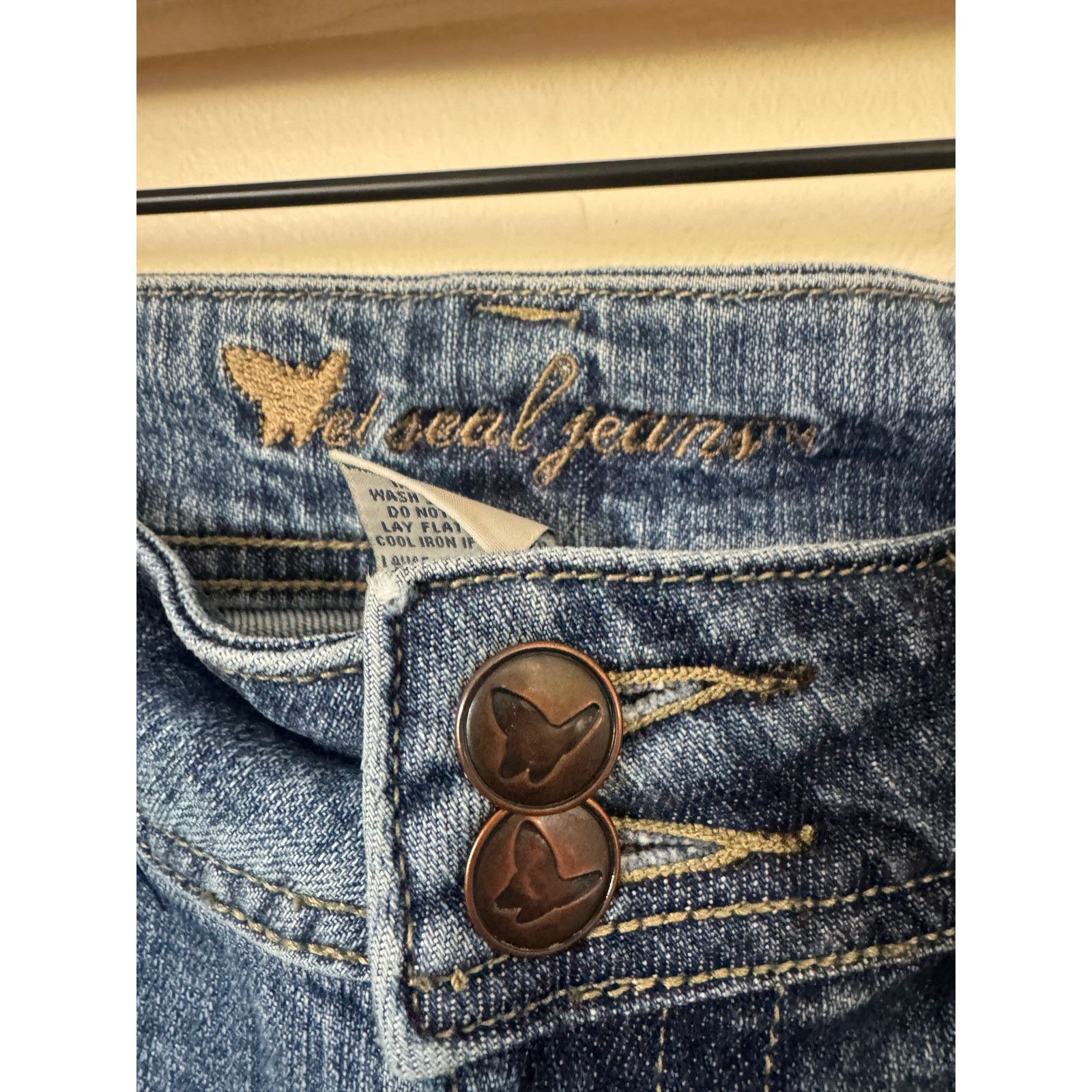 Other Vintage Y2K Wet Seal Low Rise Flare Jeans Size 5 Short Size 27" / US 4 / IT 40 - 2 Thumbnail