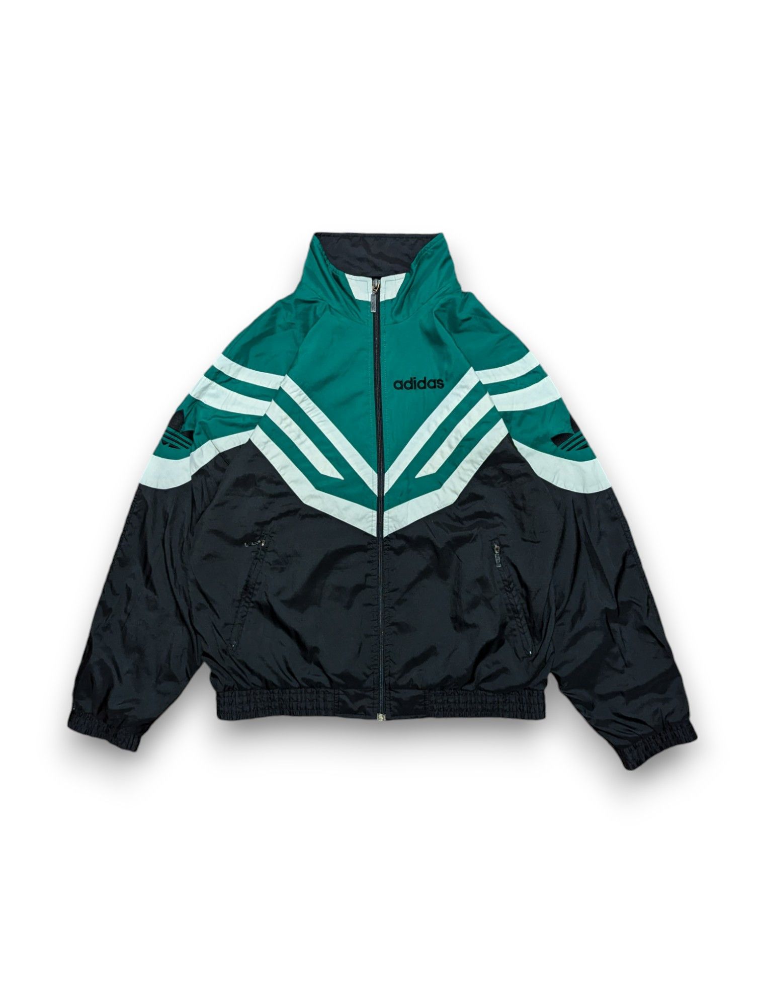 Adidas × Streetwear × Vintage Adidas Vintage Tracksuit Top Nylon 