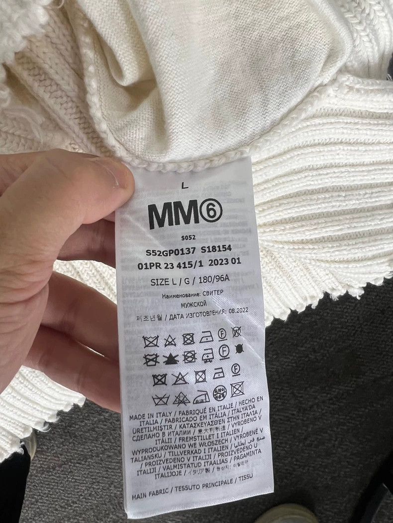 Maison Margiela Maison Margiela White knit sweater 2501-Nextarrow Size US L / EU 52-54 / 3 - 4 Thumbnail
