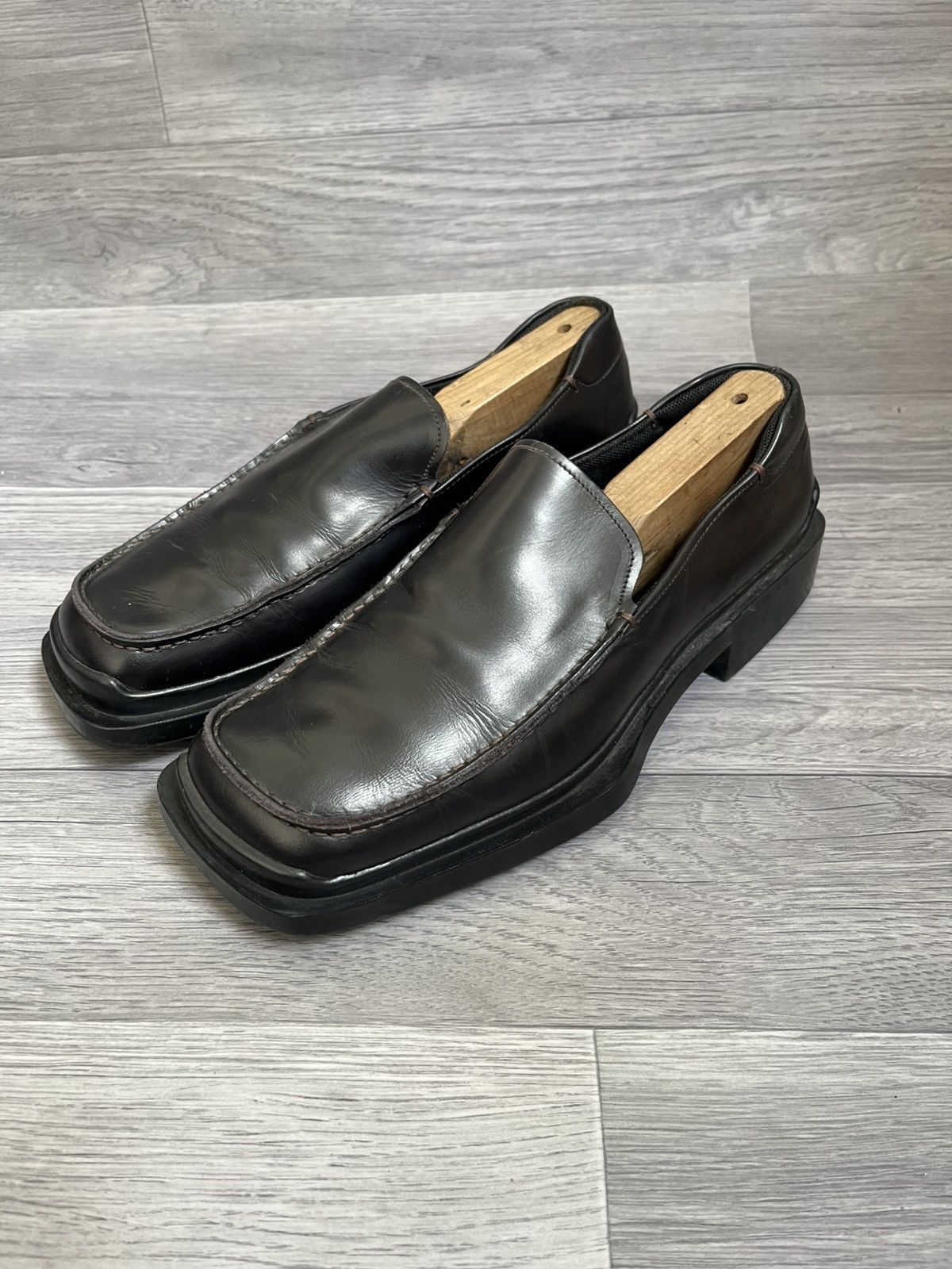 Prada Square Toe Loafers | Grailed