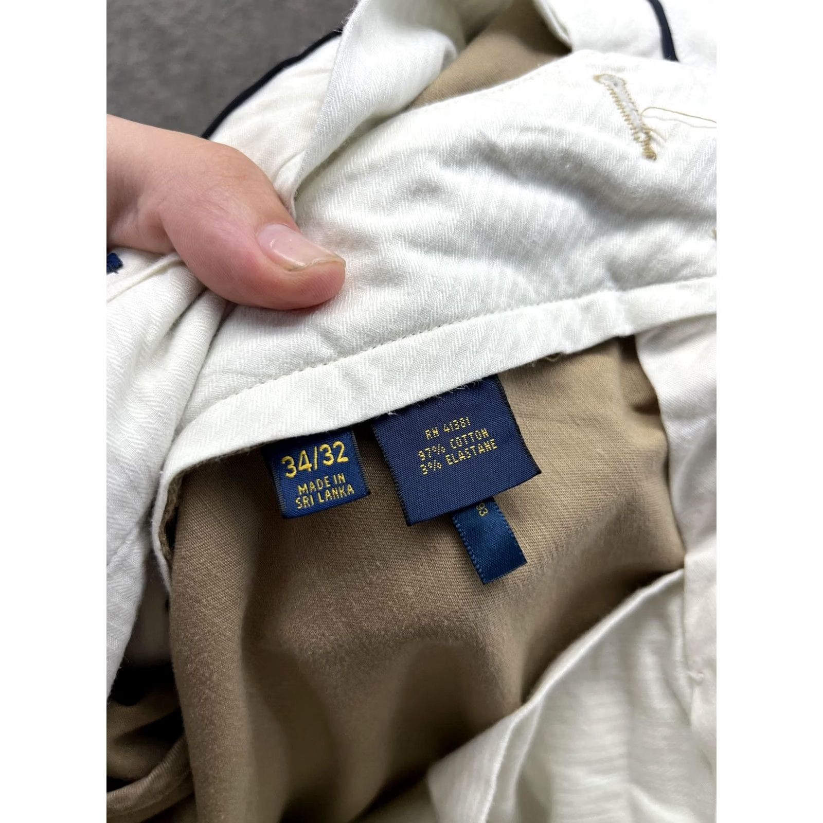 Polo Ralph Lauren Polo Ralph Lauren Pants Mens 34x32 Beige Stretch Classic Fit Chino Casual Size US S / EU 44-46 / 1 - 4 Thumbnail