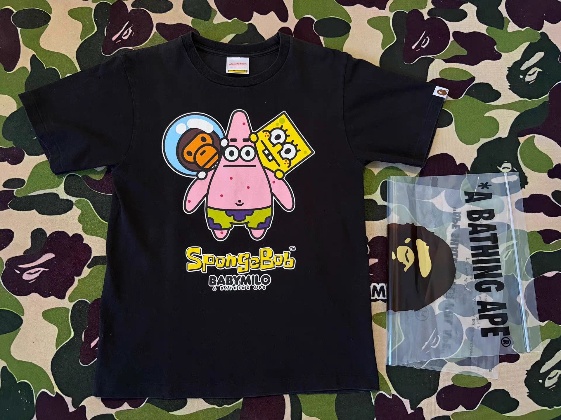 Bape Bape x SpongeBob T-Shirt Size US S / EU 44-46 / 1 - 1 Thumbnail