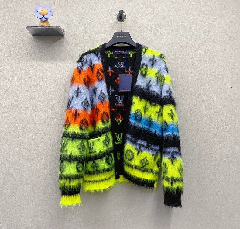 Louis Vuitton Louis Vuitton Colorful mohair knitted cardigan sweater 2503 Size US XS / EU 42 / 0 - 1 Thumbnail
