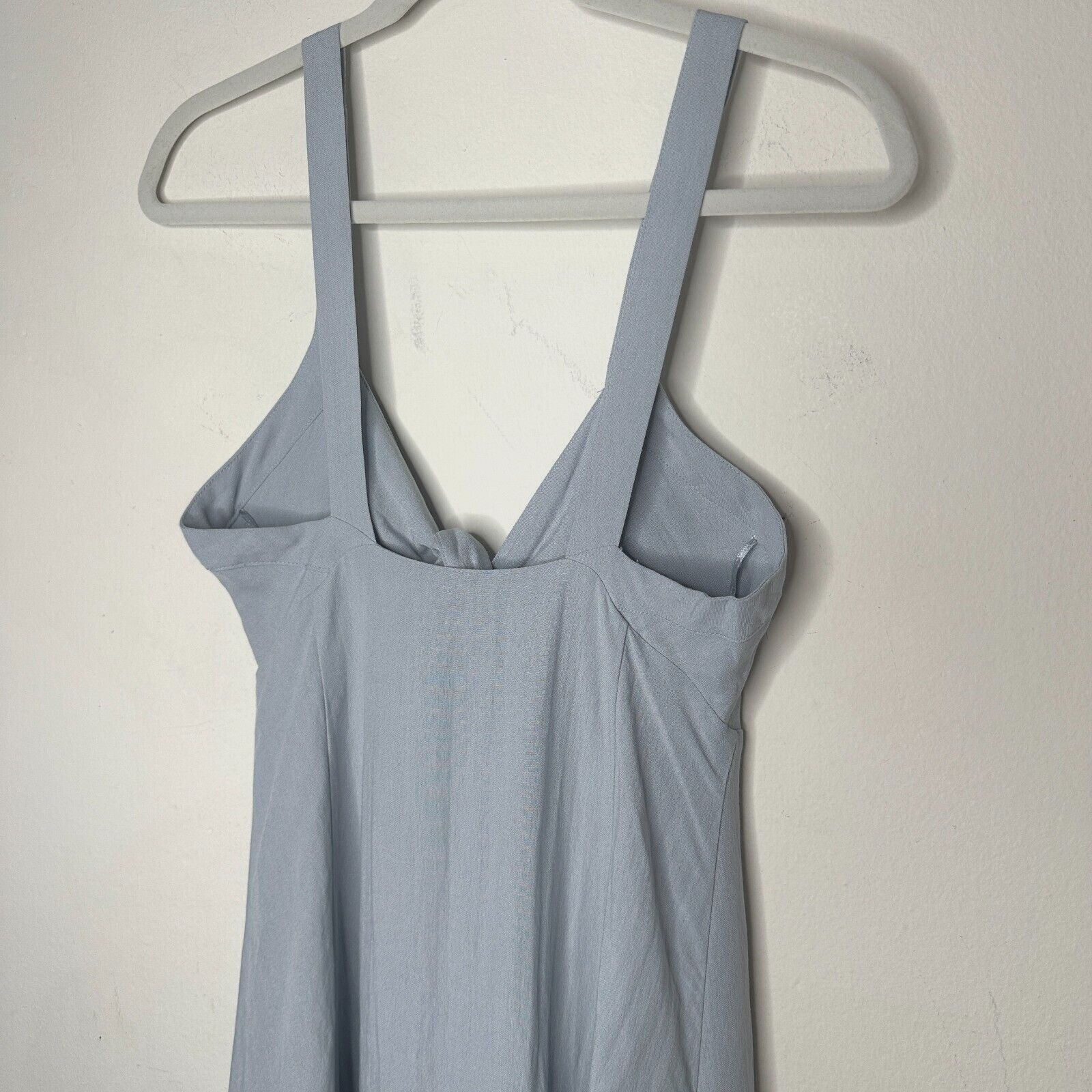 ASTR The Label ASTR The Label Light Blue Denim Linen Tie Front Midi Dress M Size M / US 6-8 / IT 42-44 - 6 Thumbnail