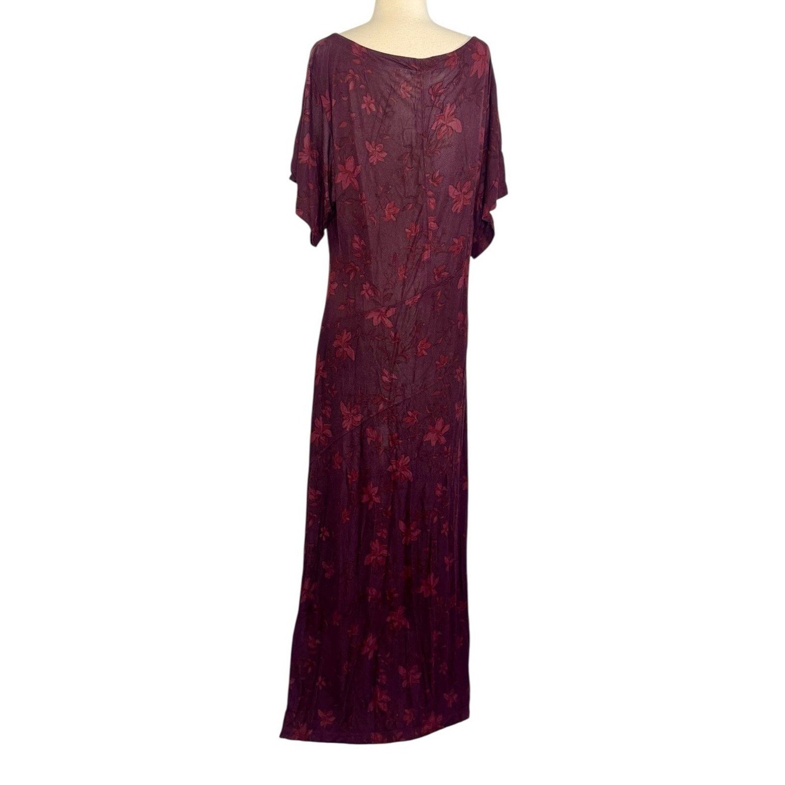 Free People FREE PEOPLE Jace Front Slit Maxi Dress Boho Flutter Sleeves Size L / US 10 / IT 46 - 9 Thumbnail