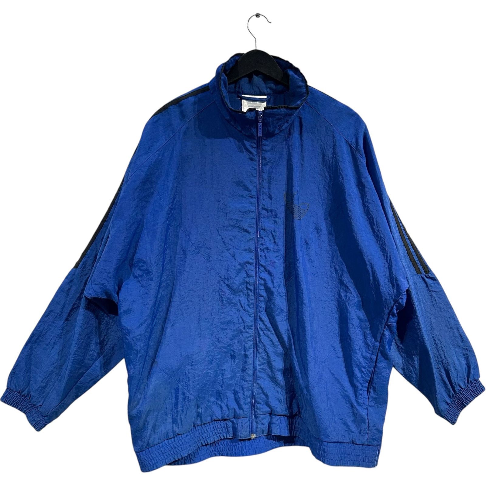 Adidas Vintage Adidas 3 Stipes Full Zip Windbreaker XL Size US XL / EU 56 / 4 - 1 Thumbnail