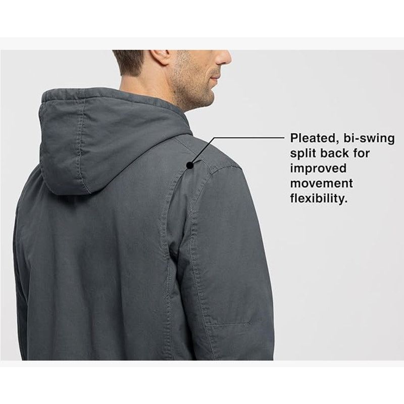 The Unbranded Brand Mens Iron Gray FlannelLined Coat Thick with 4 Pockets 2XL Size US XL / EU 56 / 4 - 7 Thumbnail