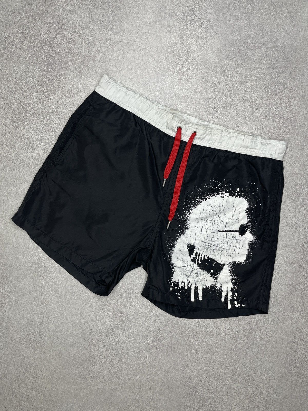 Designer × Karl Lagerfeld Mens Karl Lagerfeld Beachwear Black Shorts Big Logo Size M Size US 32 / EU 48 - 1 Thumbnail