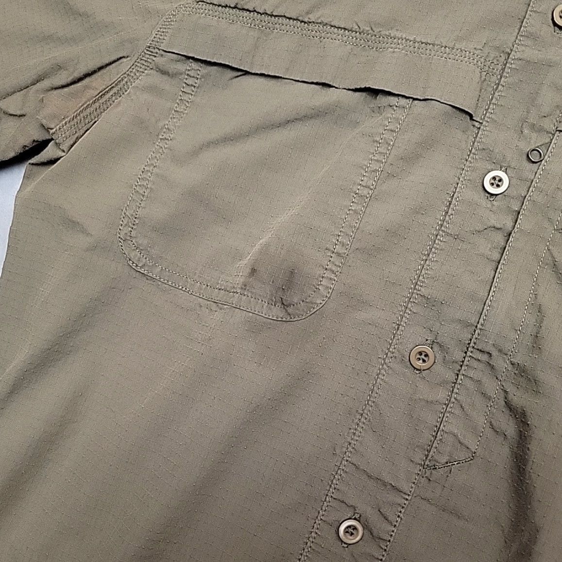 Carhartt Carhartt Shirt Men Large Green Ripstop Button Short Sleeve Work Wear READ Size US L / EU 52-54 / 3 - 3 Thumbnail