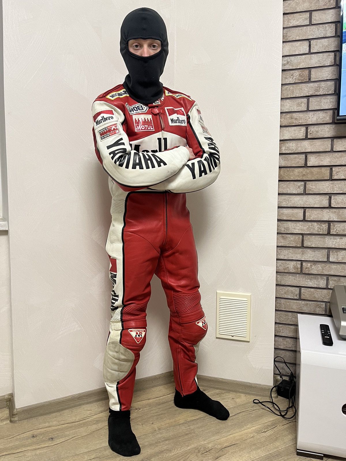 Marlboro × Yamaha Very Rare Marlboro Yamaha Leather Jacket Overalls Size US L / EU 52-54 / 3 - 2 Thumbnail