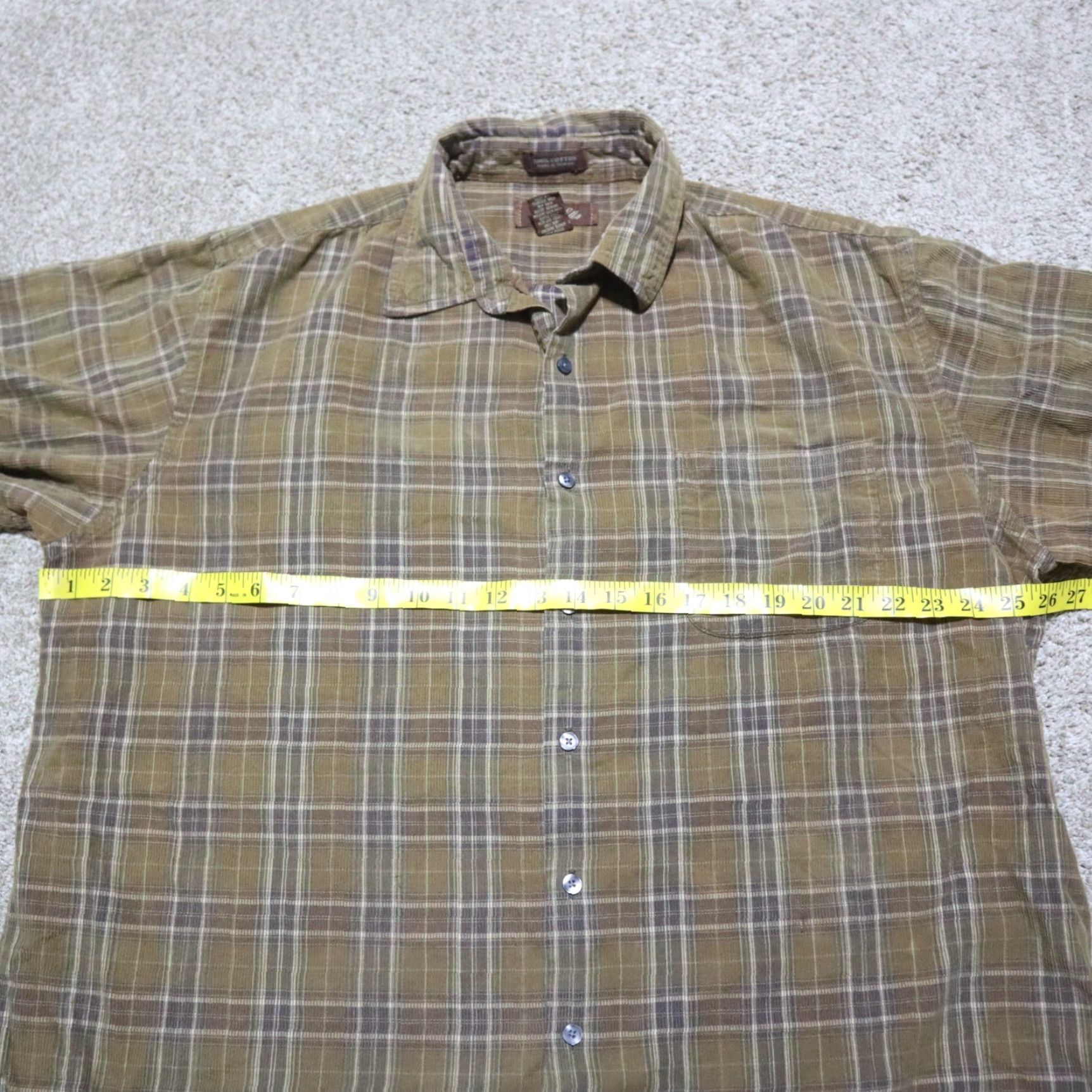 Vintage VINTAGE Fasso Ella Brown Plaid Button-Down Shirt Long Sleeve Adult XL Brown Men Shirt XL Brown Plaid Size US XL / EU 56 / 4 - 4 Thumbnail