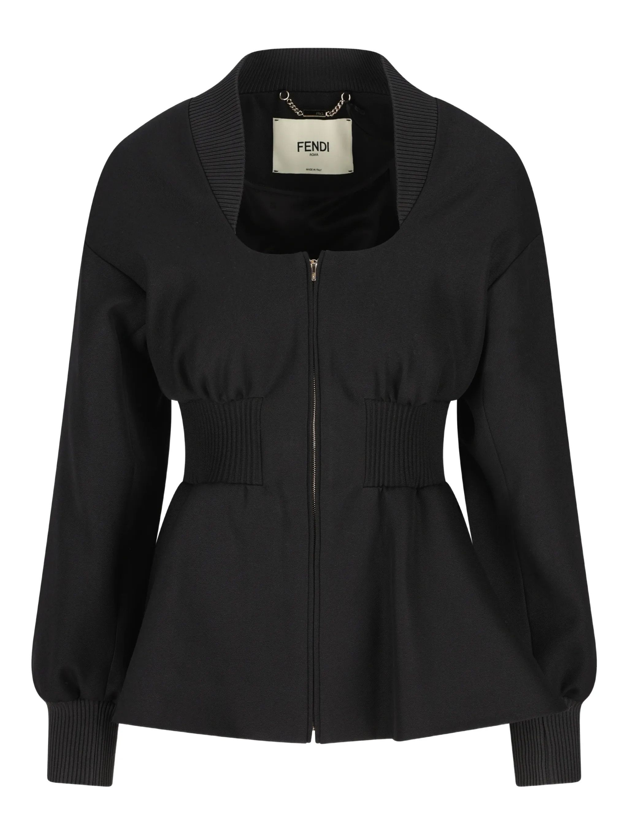 Fendi os11x0526 Fitted Jacket in Black Size L / US 10 / IT 46 - 1 Thumbnail