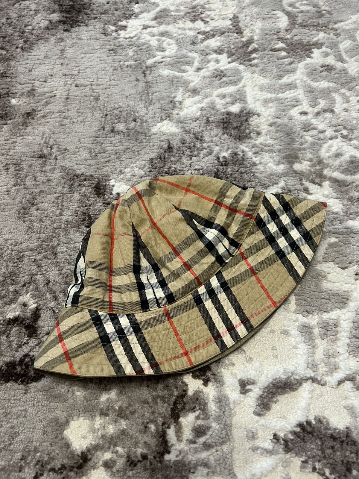 Burberry Burberry Vintage Nova Check Reversible Panama Hat Size ONE SIZE - 3 Thumbnail