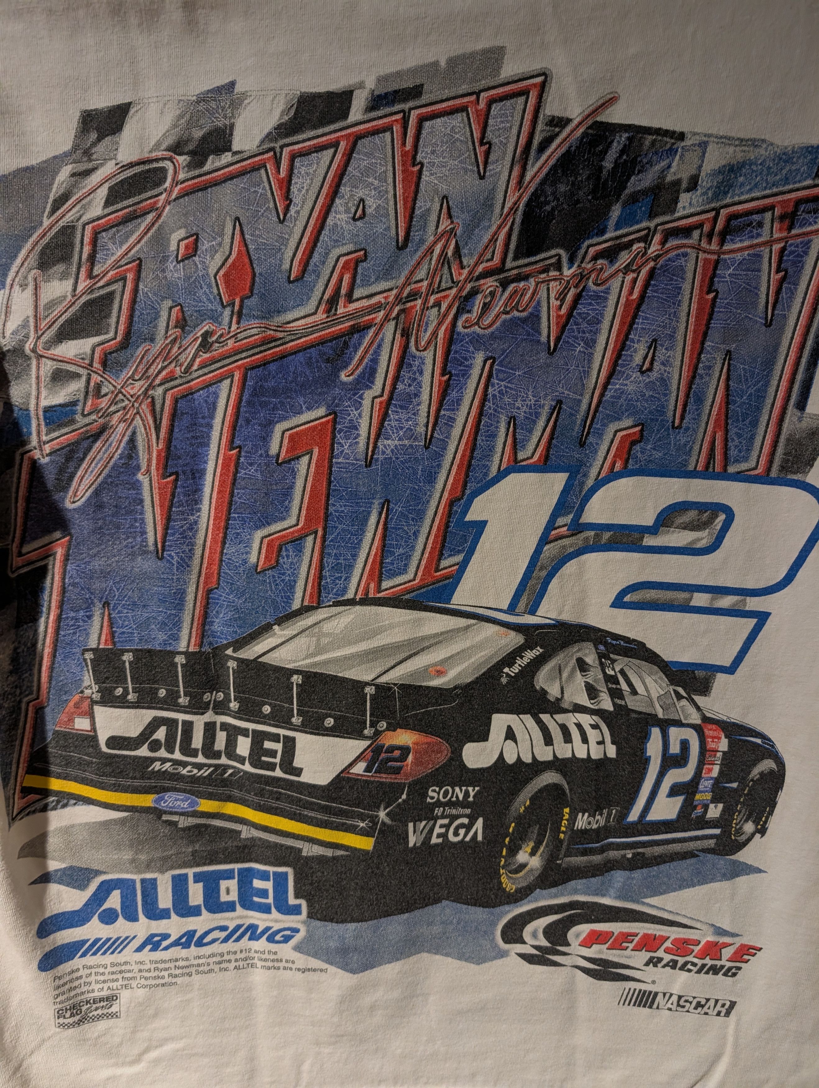 NASCAR Vintage 2000s Ryan Newman #12 Nascar Big Print Shirt Double Size US M / EU 48-50 / 2 - 10 Thumbnail