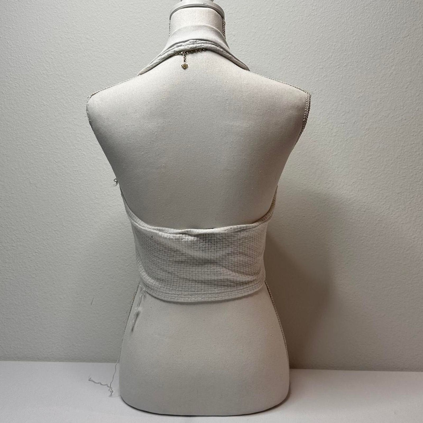 PRINCESS POLLY Princess Polly Size S White Haltered Backless 97% Cotton Size S / US 4 / IT 40 - 2 Thumbnail