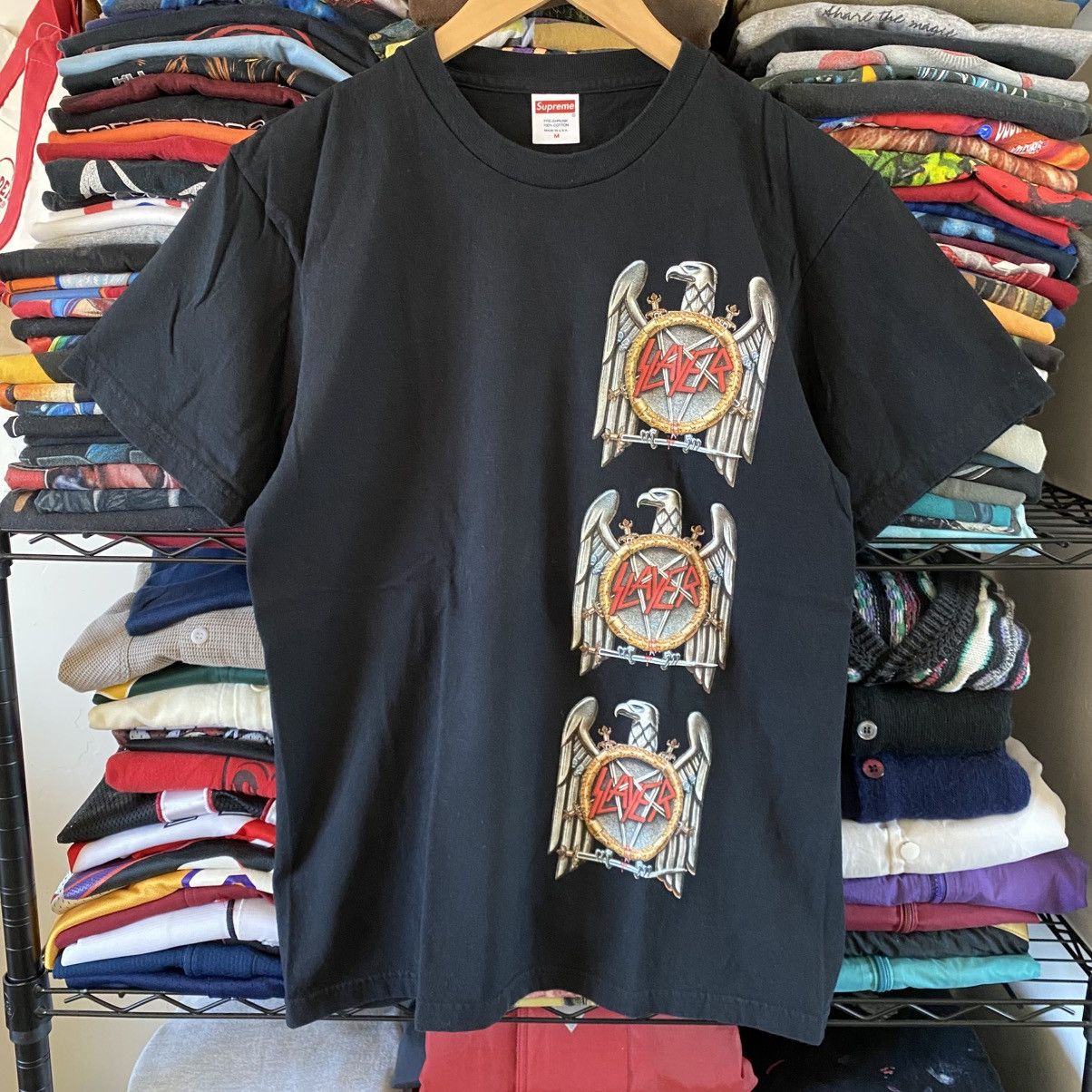 Supreme Supreme Slayer Eagle T-Shirt Black Double Sided 2016 Size US M / EU 48-50 / 2 - 1 Thumbnail